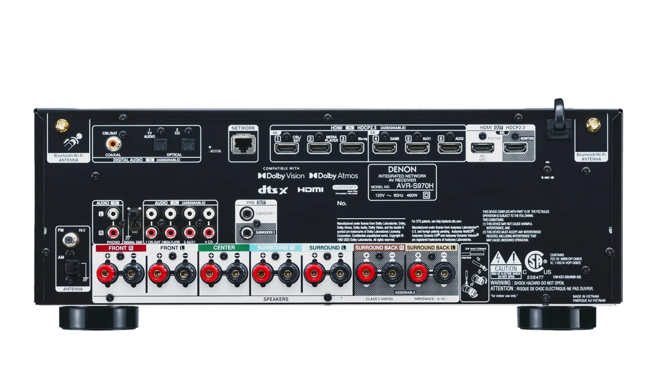 DENON AVR-S970H 7.2 Ch. 90W 8K AV Receiver