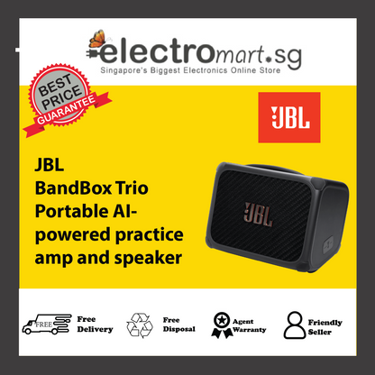 JBL BandBox Trio Portable AI- powered practice amp and speaker