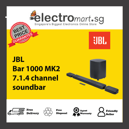 JBL Bar 1000 MK2 7.1.4 channel soundbar
