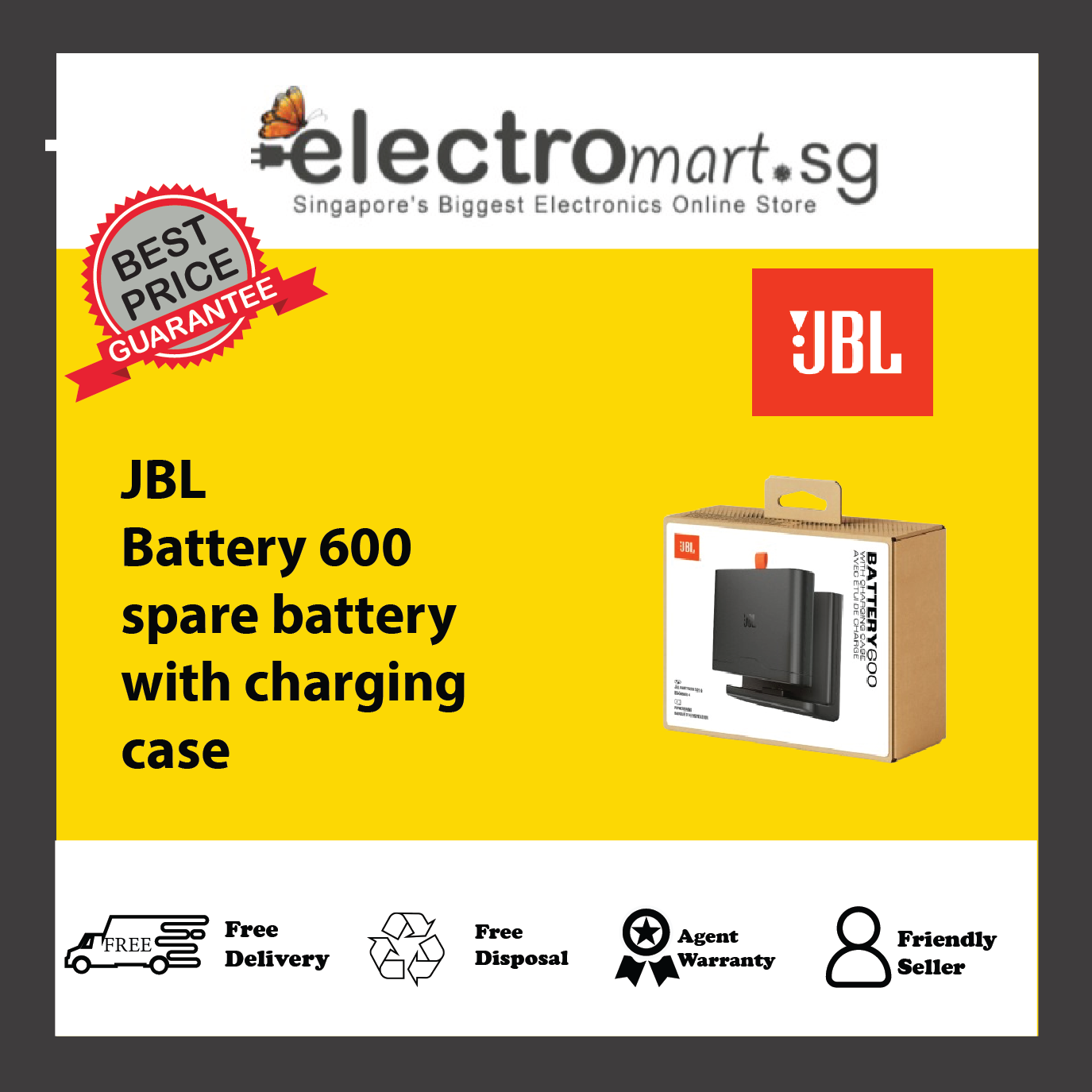 JBL Battery 600 spare battery with charging case (For PB520 & BoomBox 4)