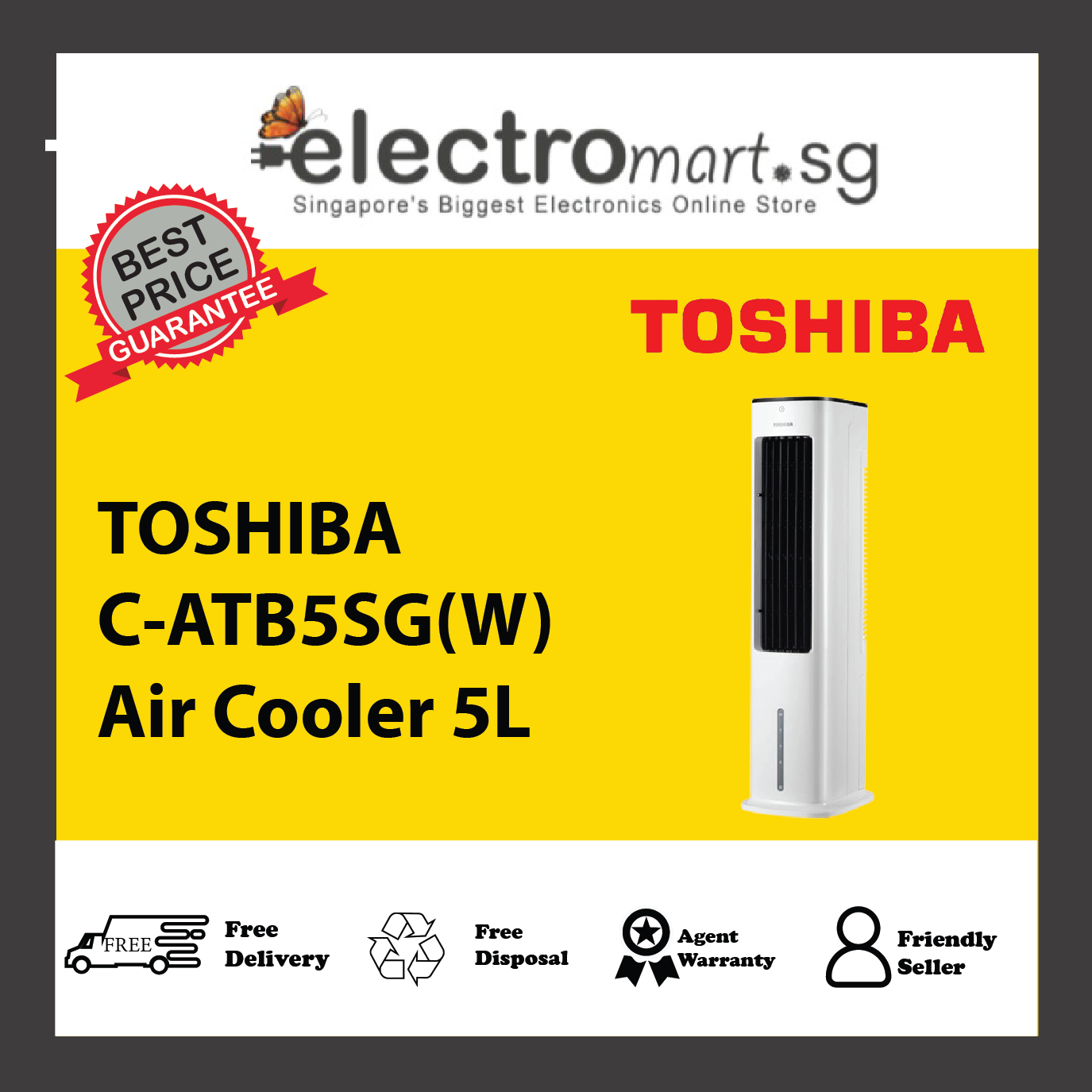 TOSHIBA C-ATB5SG(W) Air Cooler 5L