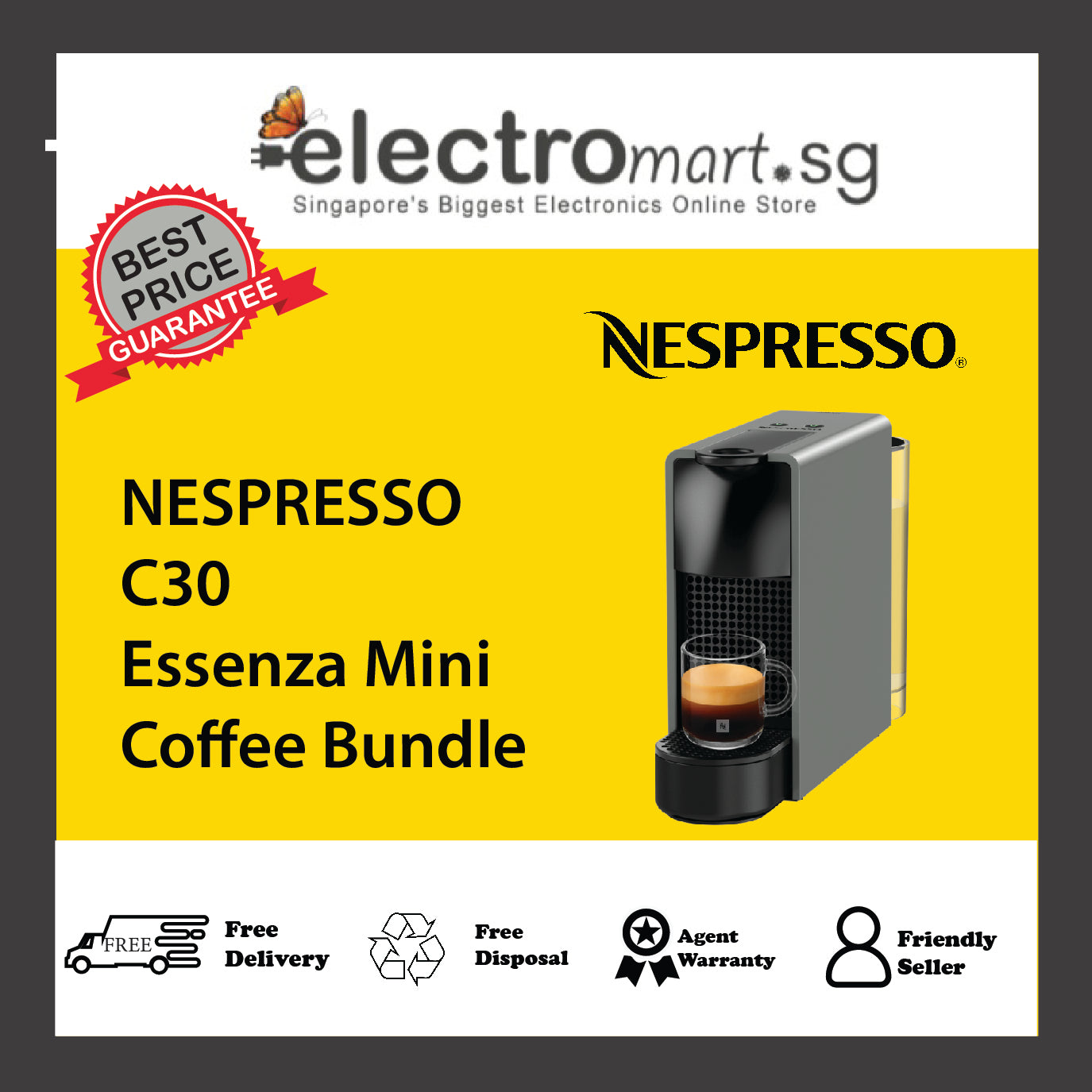 NESPRESSO C30 Essenza Mini Coffee Bundle