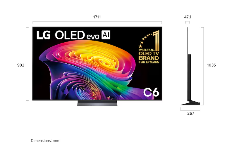 LG OLED77C6PSA OLED evo AI C6 4K Smart TV 77inch