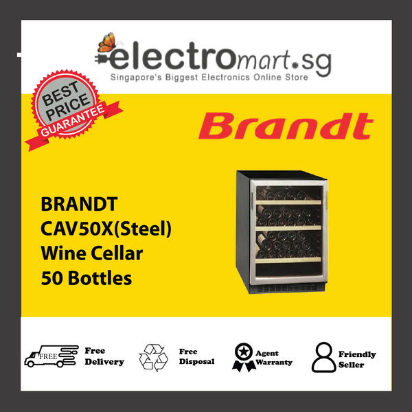 BRANDT CAV50X(Steel) Wine Cellar 50 Bottles