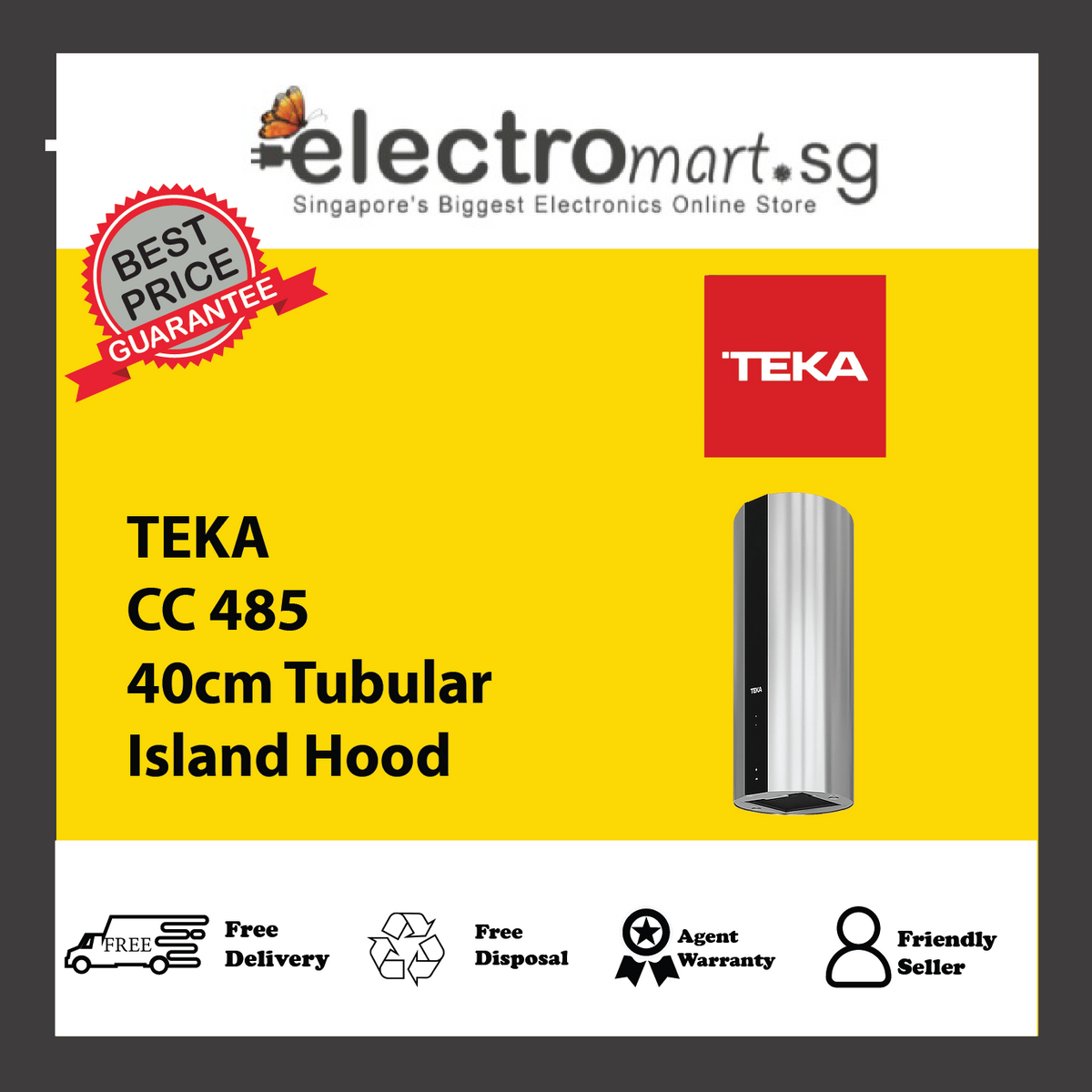 TEKA CC 485 40cm Tubular Island Hood