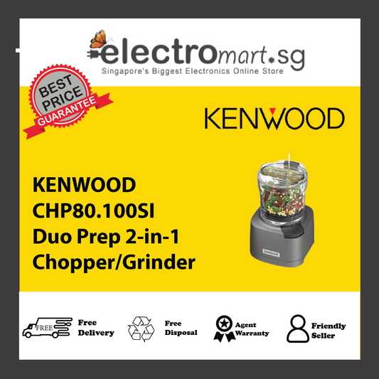 KENWOOD CHP80.100SI Duo Prep 2-in-1 Chopper/Grinder