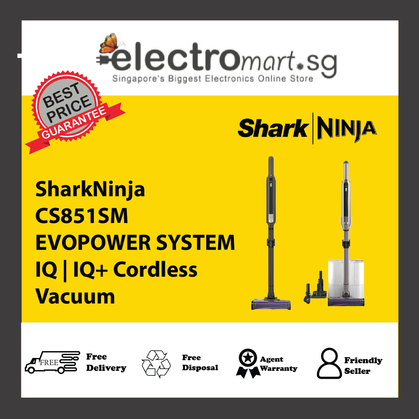 SharkNinja CS851SM EVOPOWER SYSTEM IQ | IQ+ Cordless Vacuum