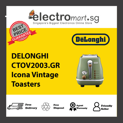 DELONGHI CTOV2003.GR Icona Vintage Toasters