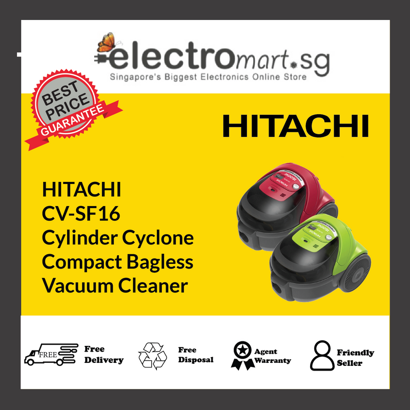 HITACHI CV-SF16 Cylinder Cyclone  Compact Bagless  Vacuum Cleaner