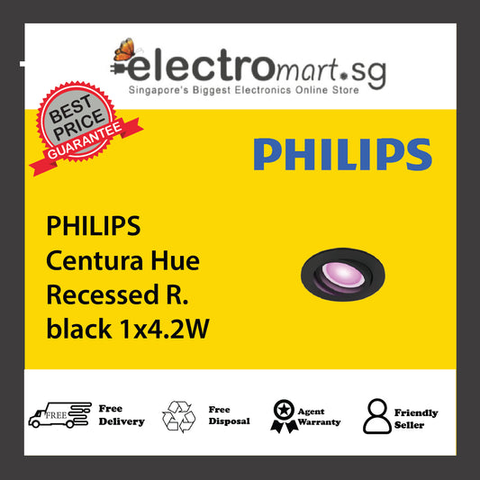PHILIPS Centura Hue Recessed R. black 1x4.2W