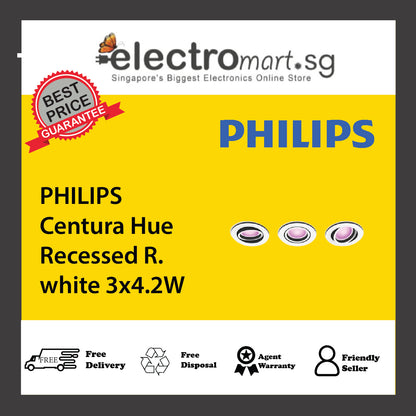PHILIPS Centura Hue Recessed R. white 3x4.2W