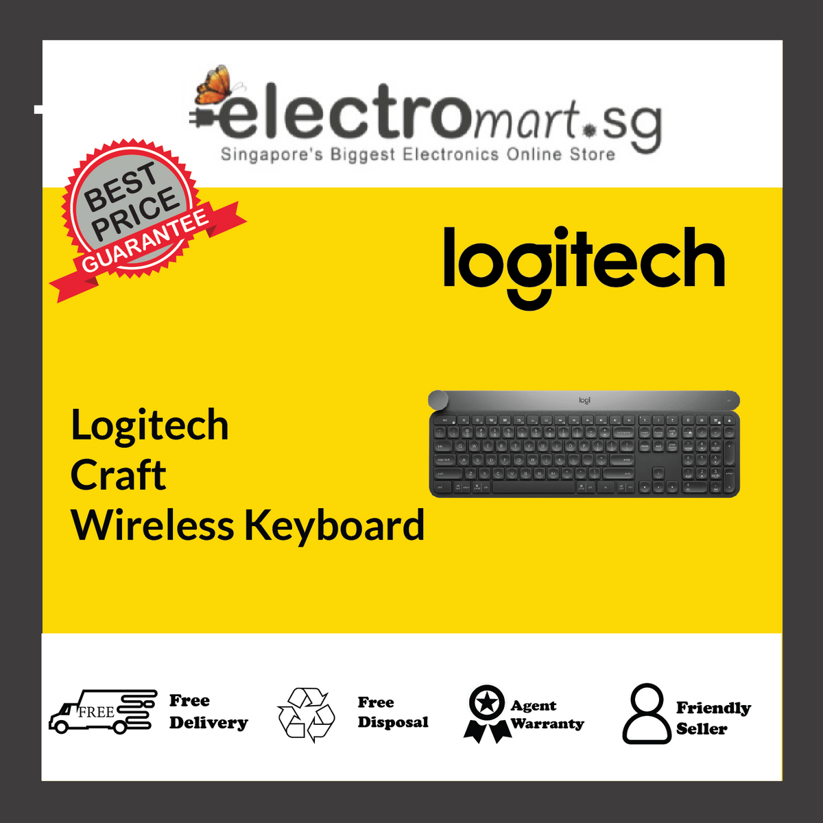 Logitech Craft Wireless Keyboard – Electromart.sg Pte Ltd