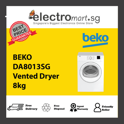 BEKO DA8013SG Vented Dryer 8kg