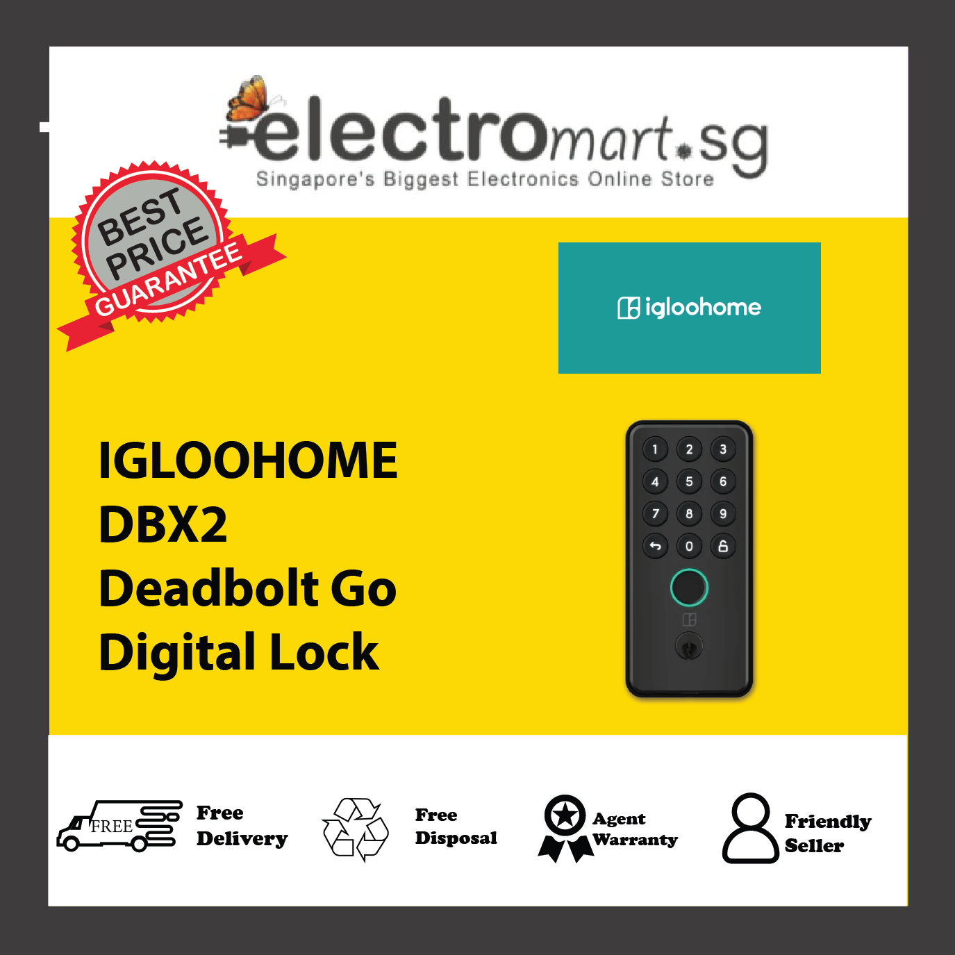 IGLOOHOME DBX2 Deadbolt Go Digital Lock