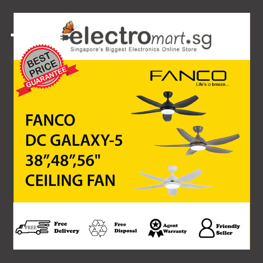 FANCO DC GALAXY-5 38”,48”,56" CEILING FAN