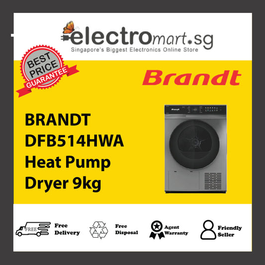 BRANDT DFB514HWA Heat Pump Dryer 9kg
