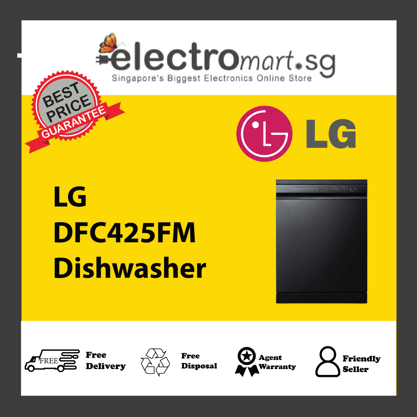 LG DFC425FM Dishwasher