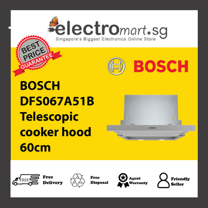 BOSCH DFS067A51B Telescopic cooker hood 60cm