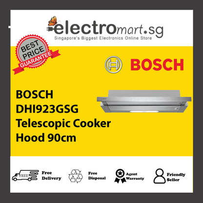 BOSCH DHI923GSG Series 4 Telescopic Cooker Hood 90cm