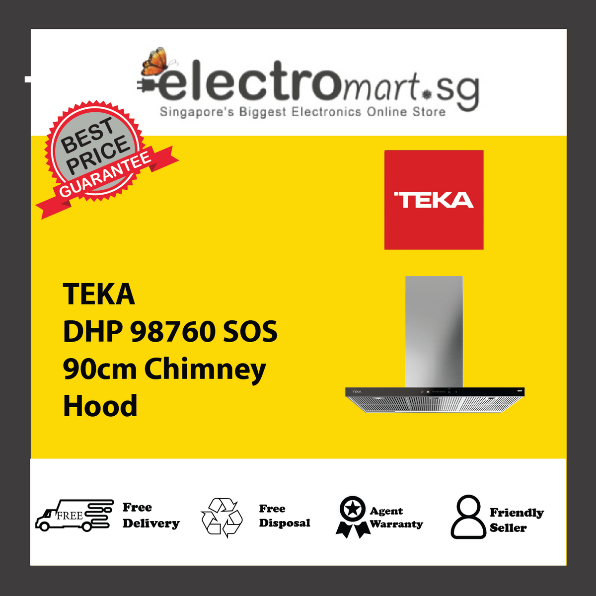 TEKA DHP 98760 SOS 90cm Chimney Hood