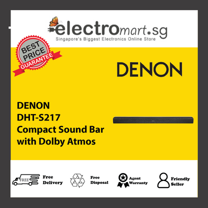 DENON DHT-S217 Compact Sound Bar with Dolby Atmos