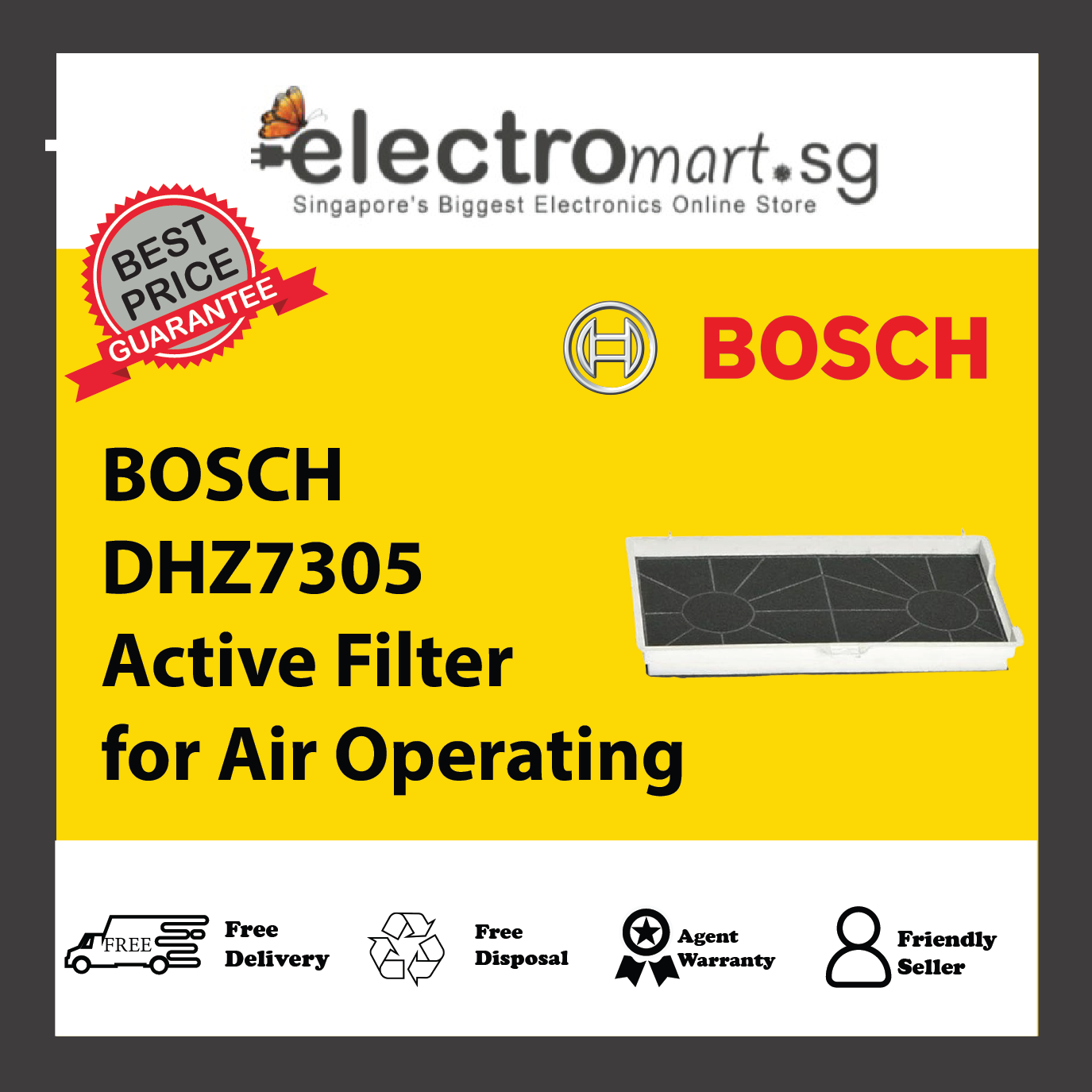 BOSCH DHZ7305 Active Filter for Air Operating