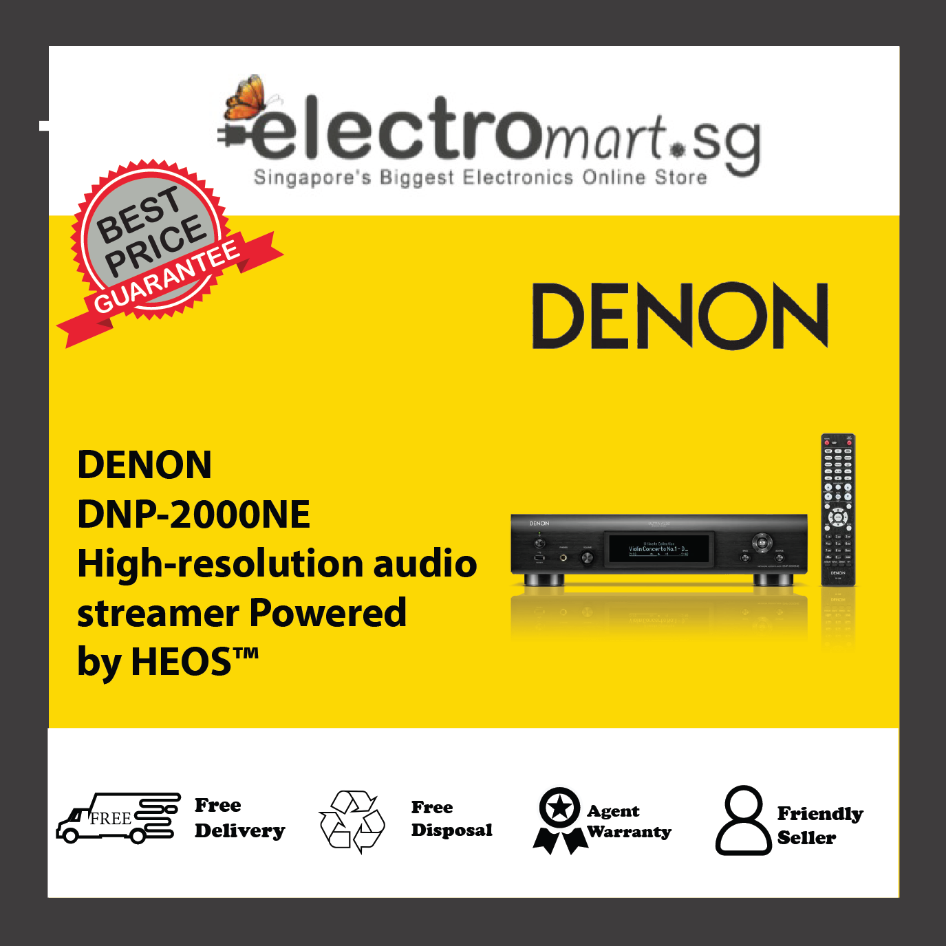 DENON DNP-2000NE High-resolution audio streamer Powered by HEOS™