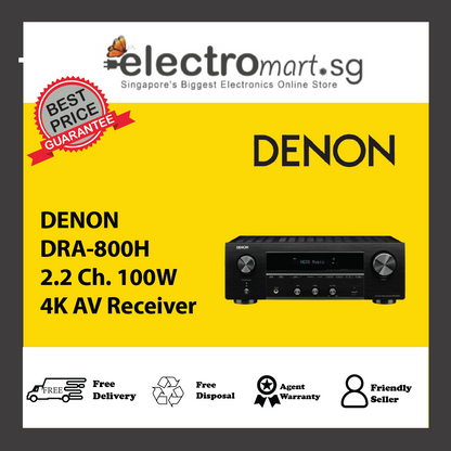 DENON DRA-800H 2.2 Ch. 100W 4K AV Receiver