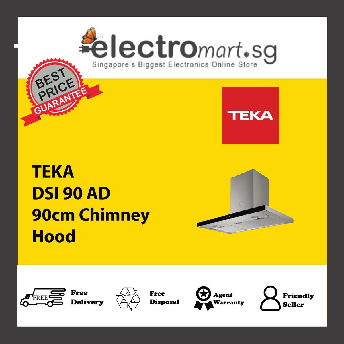 TEKA DSI 90 AD 90cm Chimney Hood