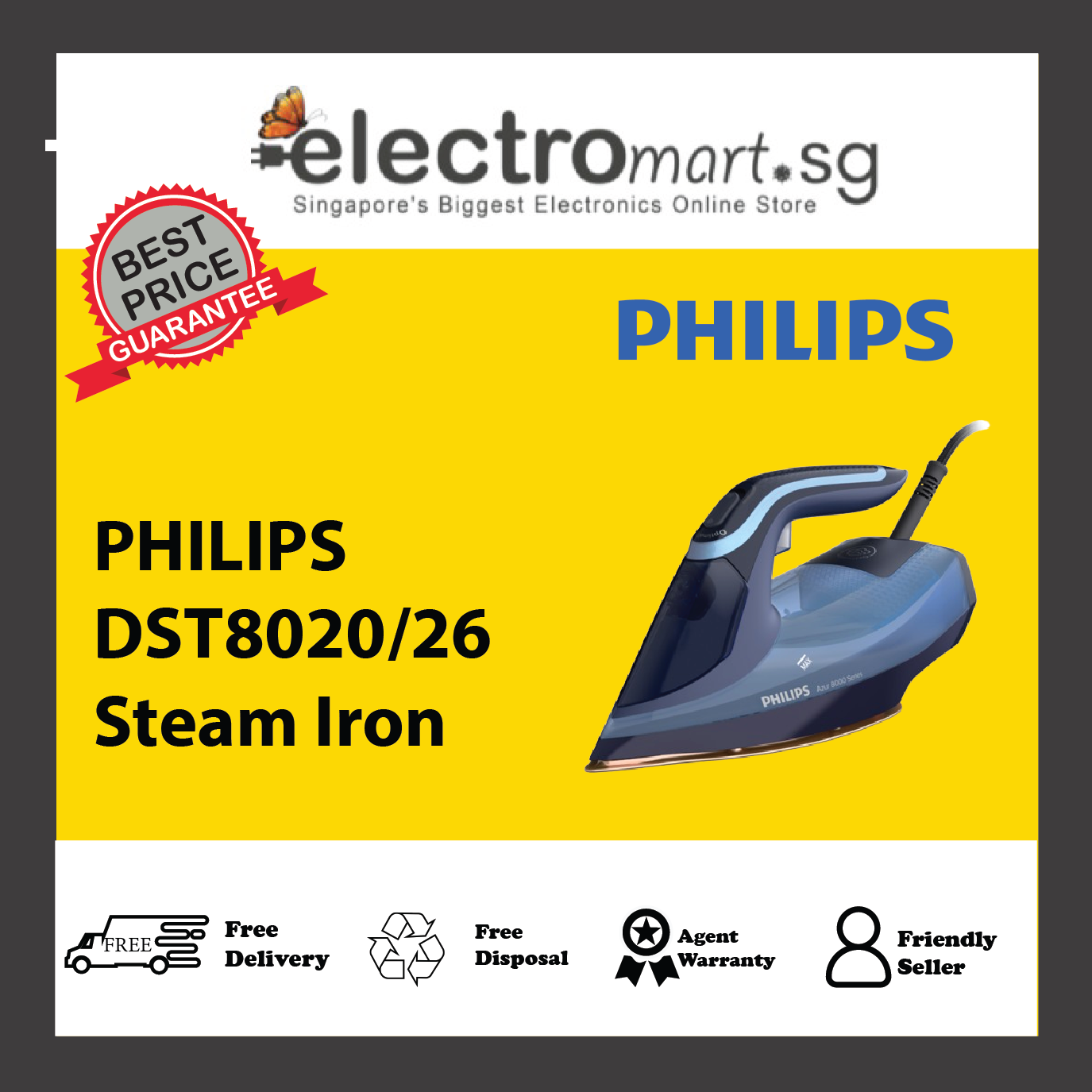 PHILIPS DST8020/26 Steam Iron