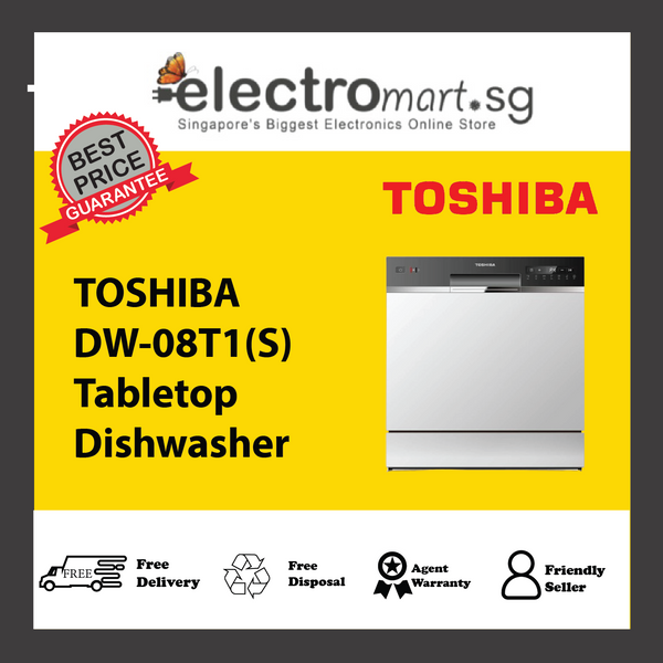 TOSHIBA DW-08T1(S) Tabletop Dishwasher