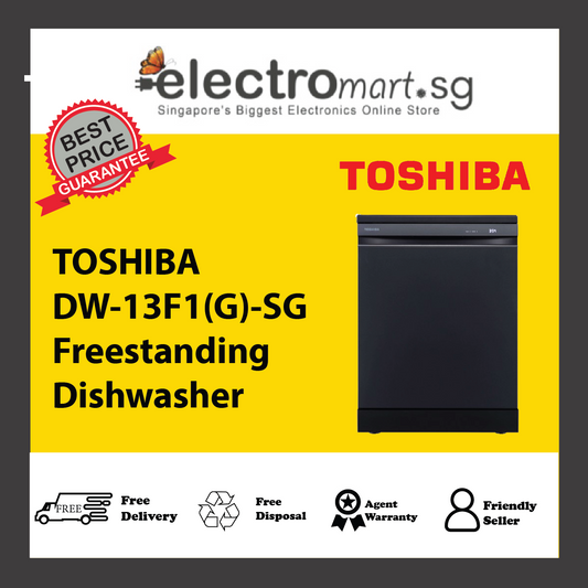 Toshiba DW-13F1(G)-SG Freestanding Dishwasher
