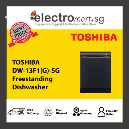 TOSHIBA DW-13F1(G)-SG Freestanding Dishwasher