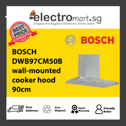 BOSCH DWB97CM50B Series 6 Wall-mounted cooker hood 90cm Stainless steel