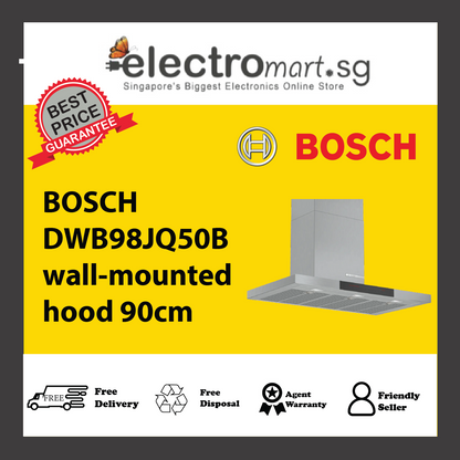 BOSCH DWB98JQ50B Series 6 Wall-mounted Hood 90 cm Stainless steel