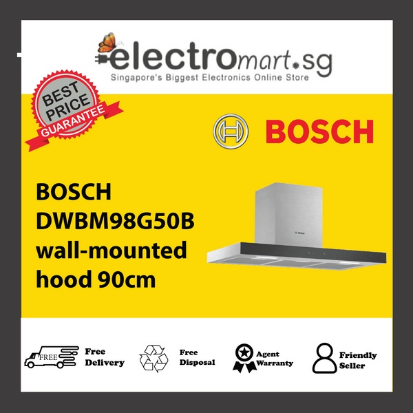 BOSCH DWBM98G50B Series 4 Wall-mounted Hood 90cm Stainless steel