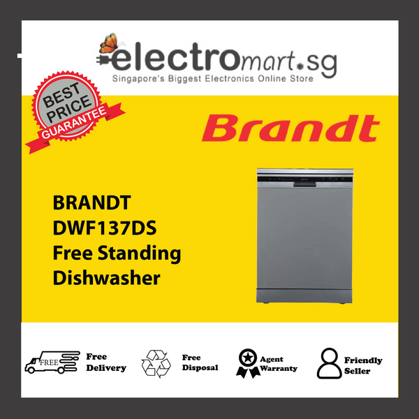 BRANDT DWF137DS Free Standing  Dishwasher