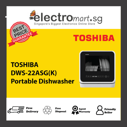 TOSHIBA DWS-22ASG(K) Portable Dishwasher