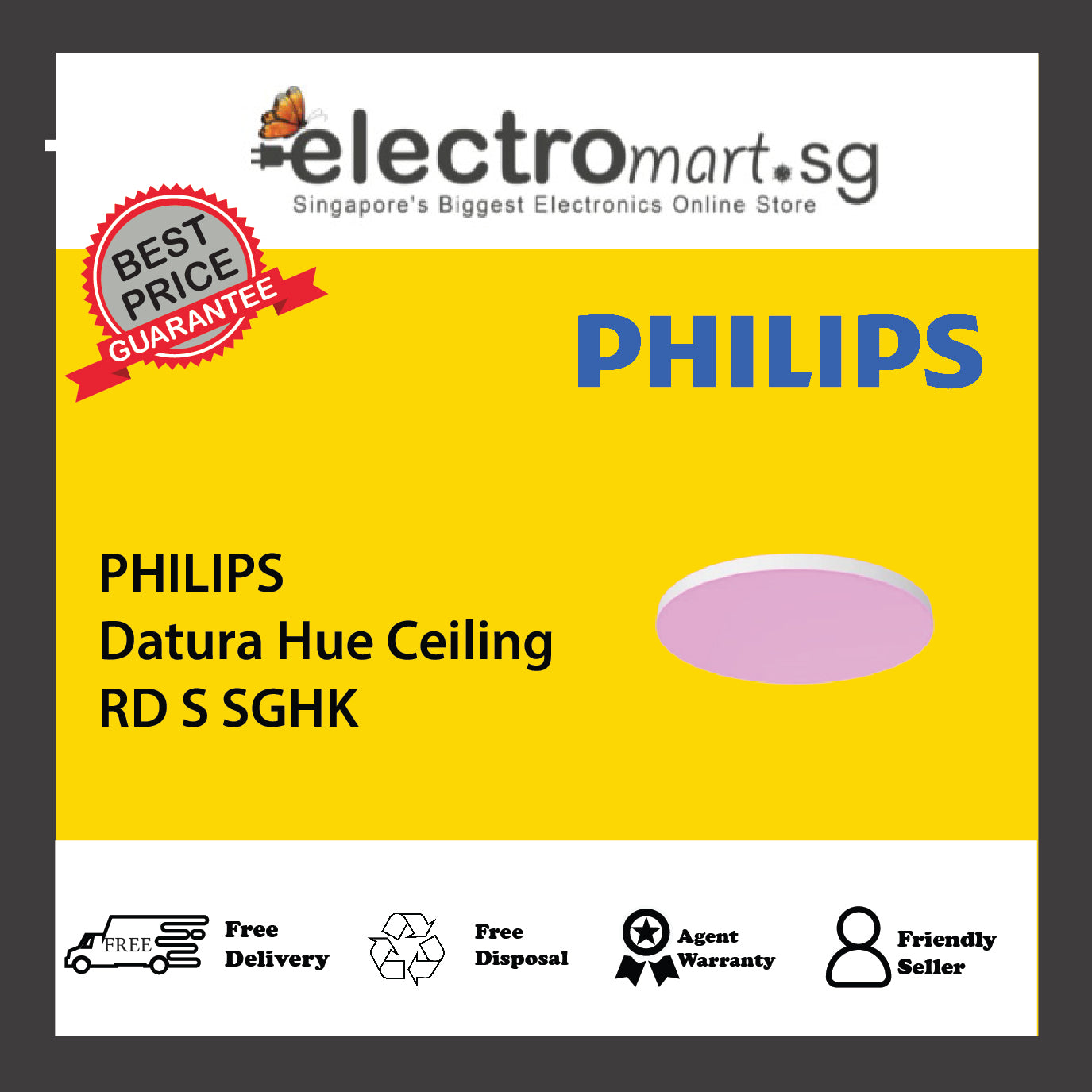 PHILIPS Datura Hue Ceiling RD S SG/HK