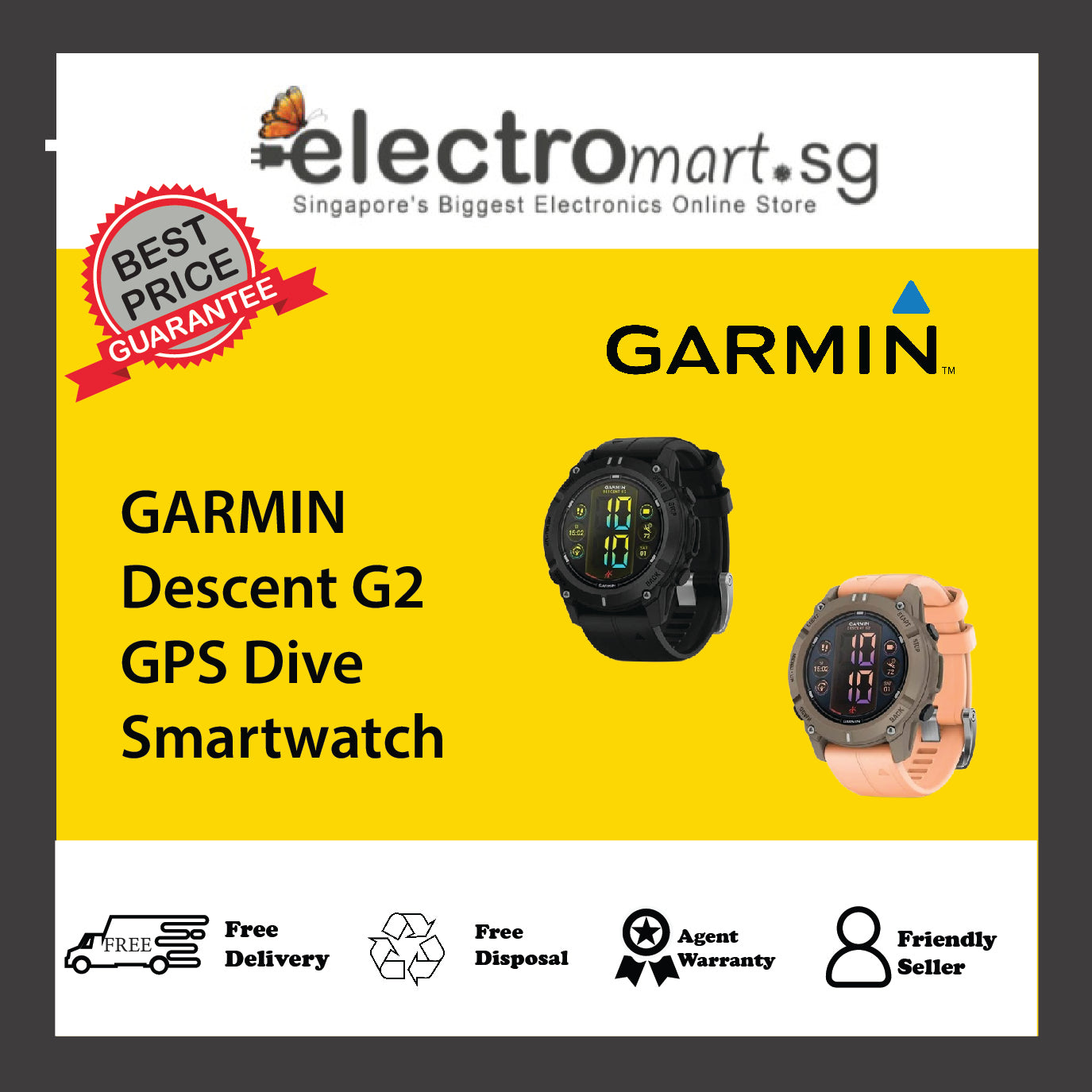 GARMIN Descent G2 GPS Dive Smartwatch