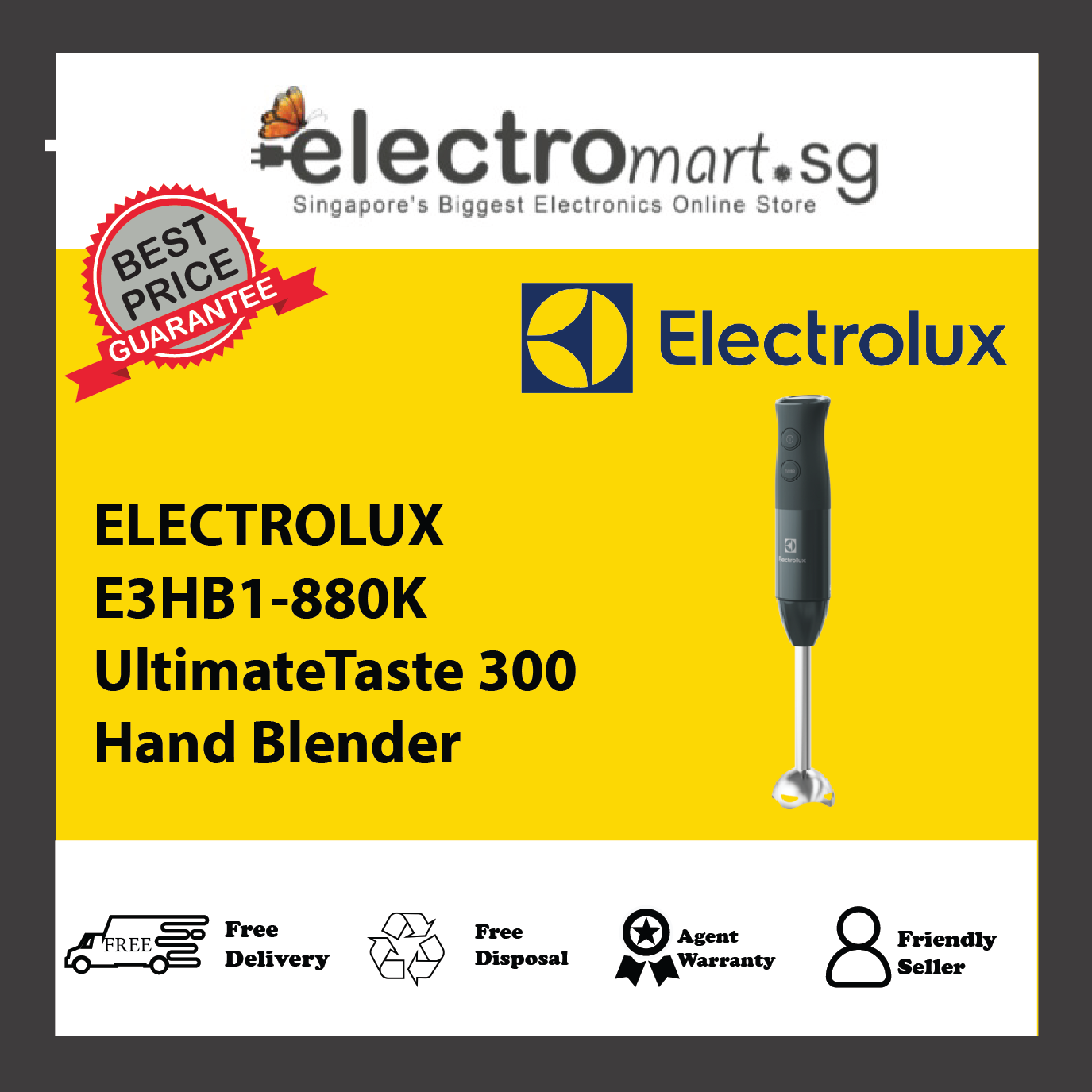 ELECTROLUX E3HB1-880K UltimateTaste 300 Hand Blender