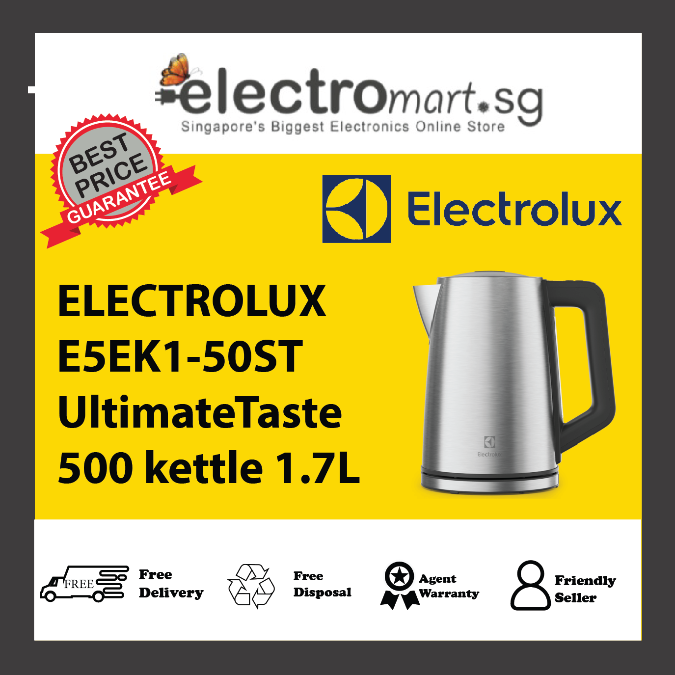 ELECTROLUX E5EK1-50ST UltimateTaste 500 kettle 1.7L