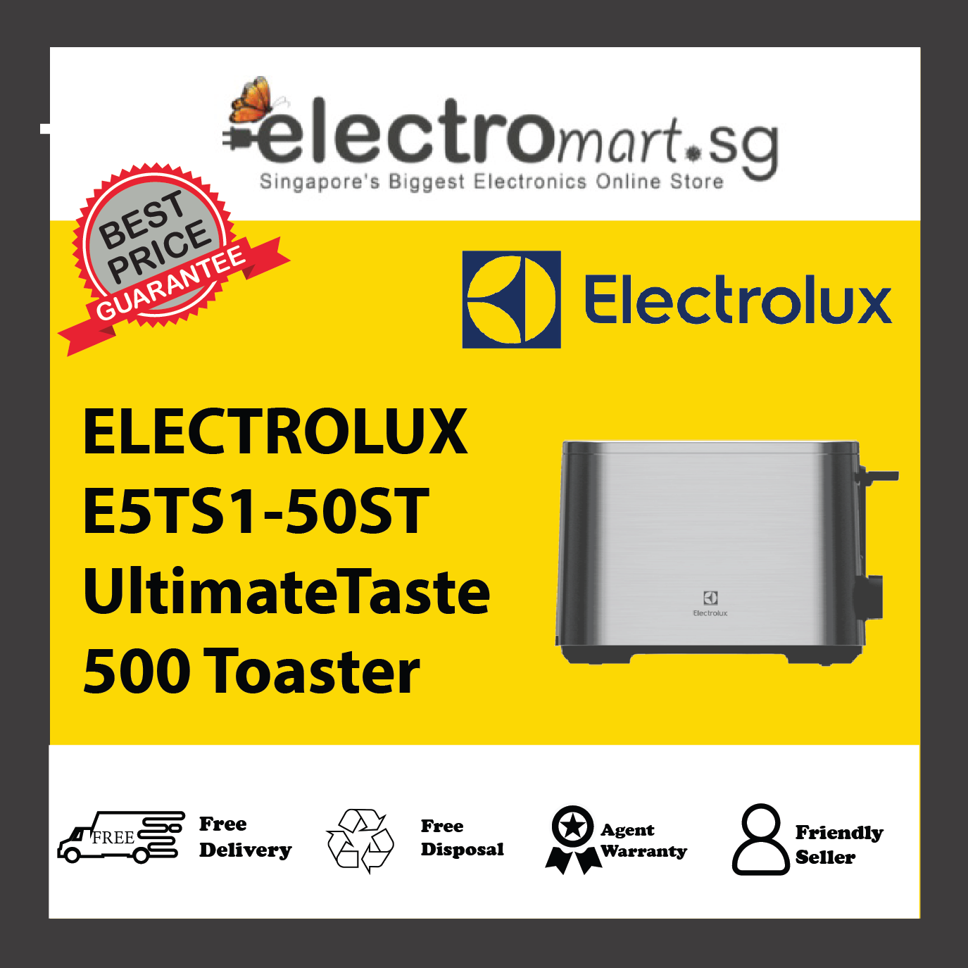 ELECTROLUX E5TS1-50ST UltimateTaste 500 Toaster