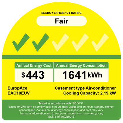 EUROPACE EAC10EUV Inverter Casement Air Con