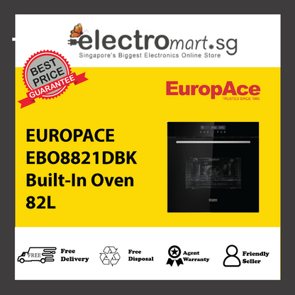 EUROPACE EBO8821DBK Built-In Oven 82L