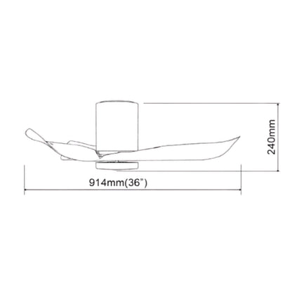 EUROPACE ECF36H Acestar 3  blades Ceiling Fan 36”