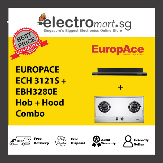 EUROPACE ECH 3121S + EBH3280E Hob + Hood  Combo