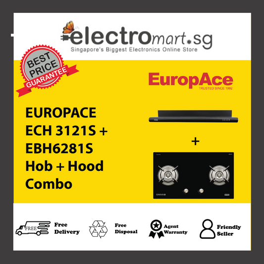 EUROPACE ECH 3121S + EBH6281S Hob + Hood  Combo