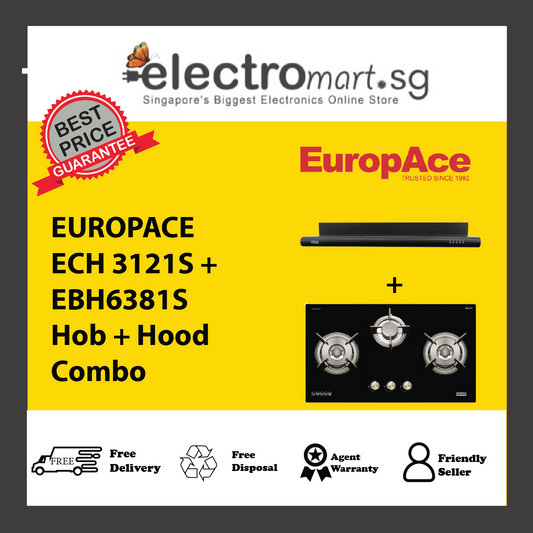 EUROPACE ECH 3121S + EBH6381S Hob + Hood  Combo