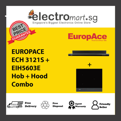 EUROPACE ECH 3121S + EIH5603E Hob + Hood  Combo